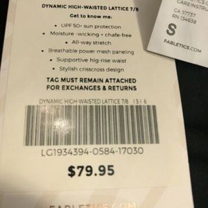 7/8 pants Black fabletic